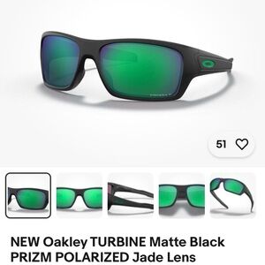 Oakley Turbine Matte Black Sunglasses with Jade Prizm Lens